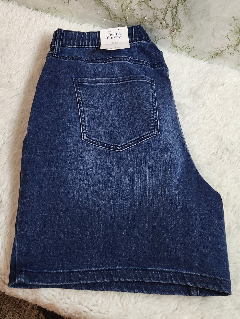 Croft & Barrow Dark Wash Denim Shorts